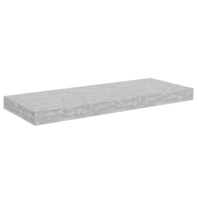 Étagères murales flottantes 2 pcs gris béton 60x23,5x3,8 cm MDF