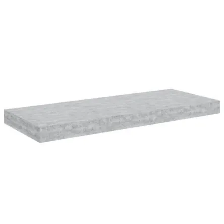Étagères murales flottantes 2 pcs gris béton 60x23,5x3,8 cm MDF