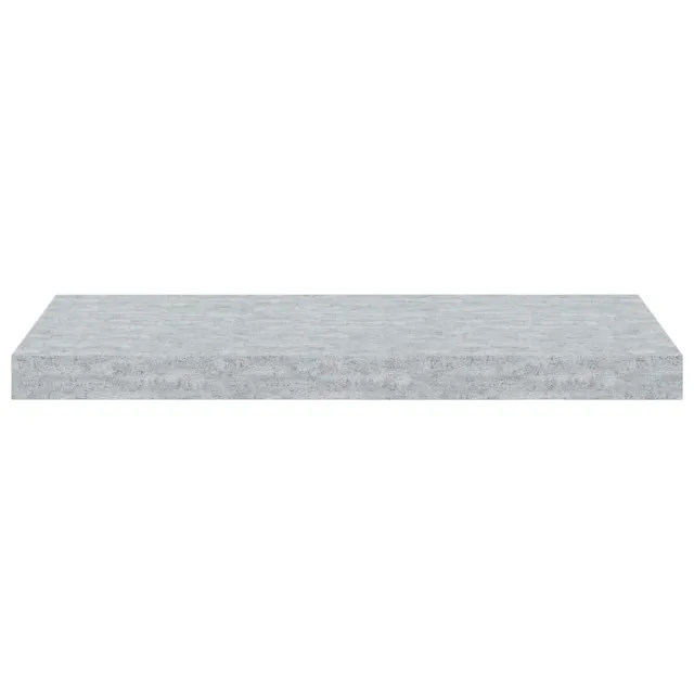 Étagères murales flottantes 2 pcs gris béton 60x23,5x3,8 cm MDF