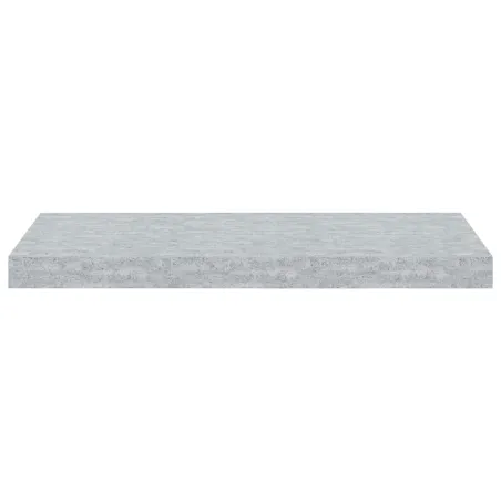 Étagères murales flottantes 2 pcs gris béton 60x23,5x3,8 cm MDF