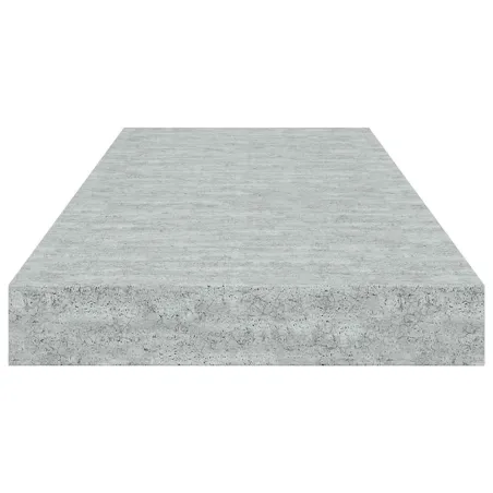 Étagères murales flottantes 2 pcs gris béton 60x23,5x3,8 cm MDF