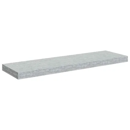Étagère murale flottante Gris béton 80x23,5x3,8 cm MDF 2