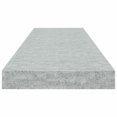 Étagère murale flottante Gris béton 80x23,5x3,8 cm MDF