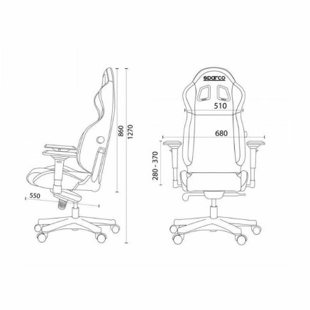 Chaise de jeu Sparco S00998NRNR Noir 2