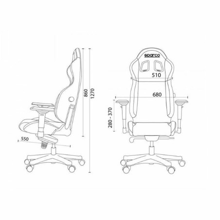 Gaming stoel Sparco S00998NRNR Zwart