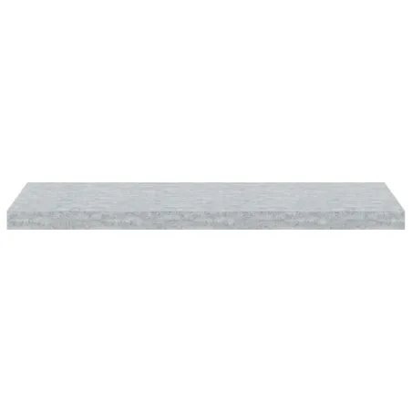 Étagères murales flottantes 2 pcs gris béton 80x23,5x3,8 cm MDF