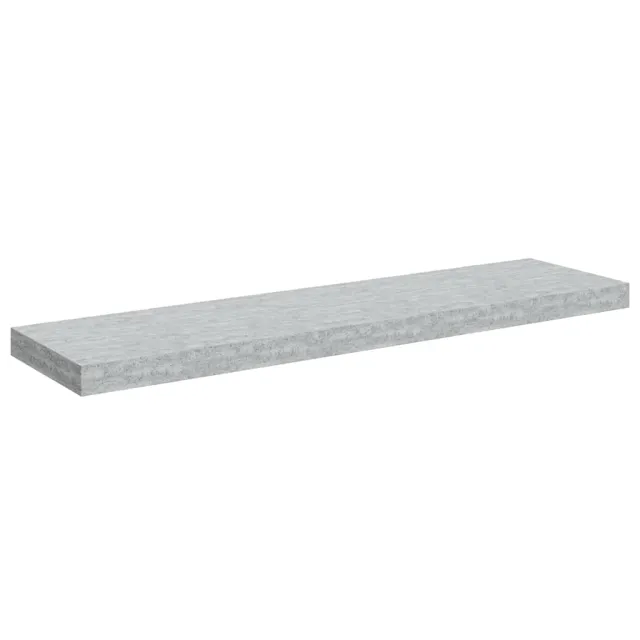 Étagères murales flottantes 2 pcs Gris béton 90x23,5x3,8cm MDF