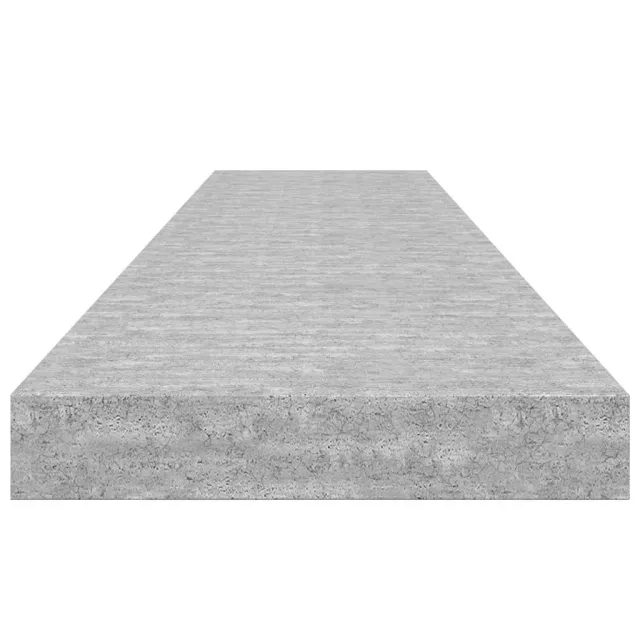 Étagère murale flottante Gris béton 120x23,5x3,8 cm MDF