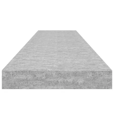 Étagère murale flottante Gris béton 120x23,5x3,8 cm MDF