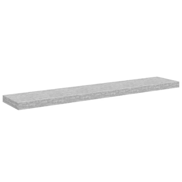 Étagères murales flottantes 2 pcs gris béton 120x23,5x3,8cm MDF