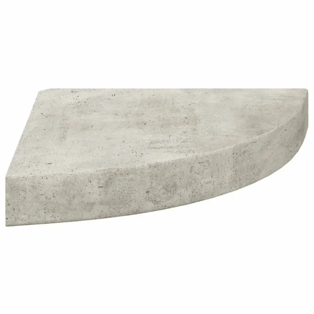 Étagère d'angle murale Gris béton 25x25x3,8 cm MDF