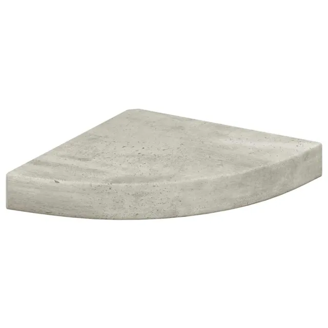 Étagères d'angle murales 4 pcs Gris béton 25x25x3,8 cm MDF
