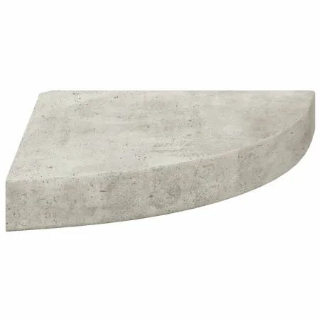 Étagères d'angle murales 4 pcs Gris béton 25x25x3,8 cm MDF