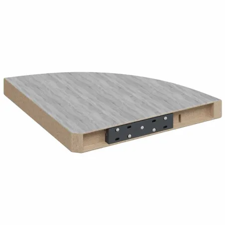 Étagère d'angle murale Gris béton 35x35x3,8 cm MDF