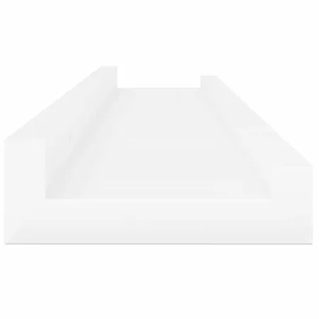 Étagères murales 2 pcs Blanc brillant 60x9x3 cm