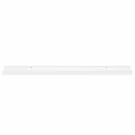 Étagères murales 2 pcs Blanc brillant 80x9x3 cm