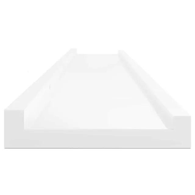 Étagères murales 2 pcs Blanc brillant 115x9x3 cm