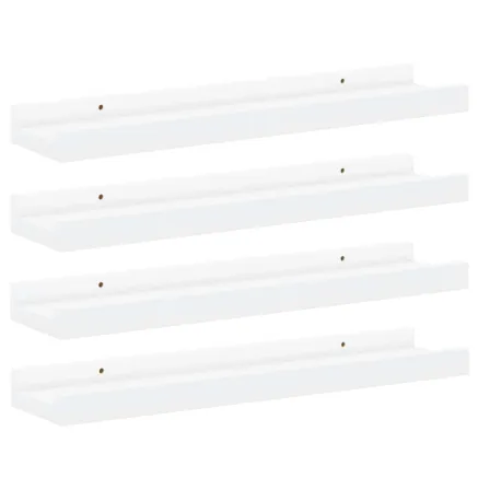 Étagères murales 4 pcs Blanc 40x9x3 cm 2
