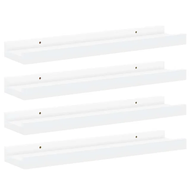 Étagères murales 4 pcs Blanc 40x9x3 cm