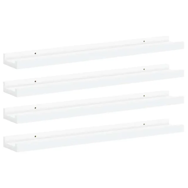 Étagères murales 4 pcs Blanc 60x9x3 cm