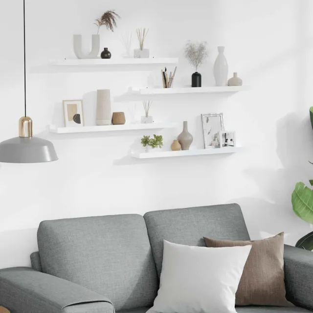 Étagères murales 4 pcs Blanc 60x9x3 cm