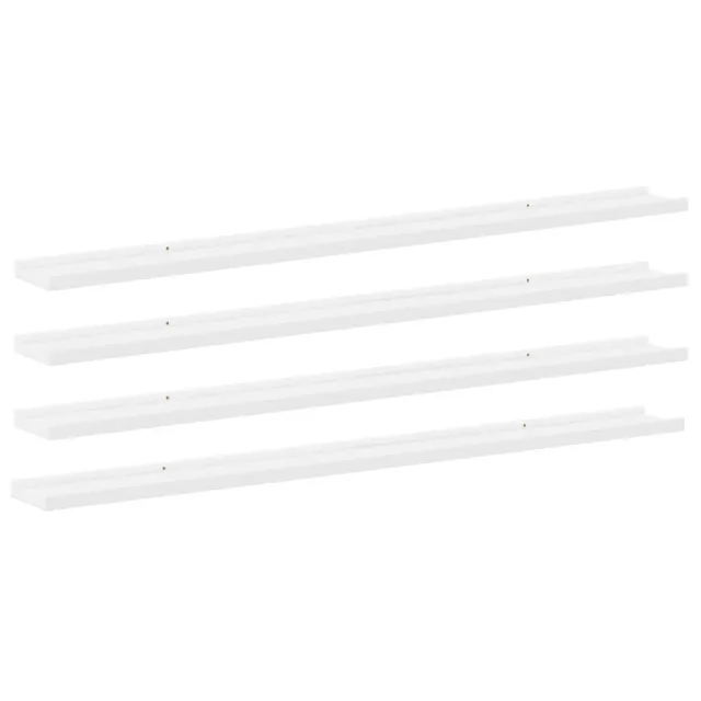 Étagères murales 4 pcs Blanc 115x9x3 cm