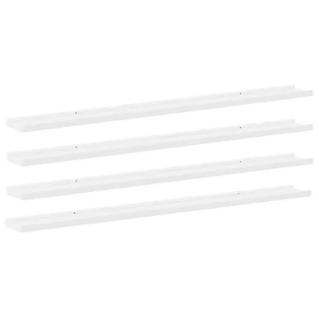 Étagères murales 4 pcs Blanc 115x9x3 cm