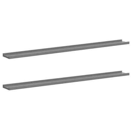 Étagères murales 2 pcs Gris 115x9x3 cm 2
