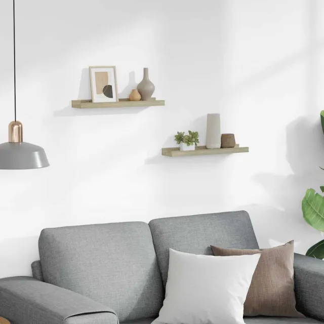 Étagères murales 2 pièces Chêne Sonoma 40x9x3 cm