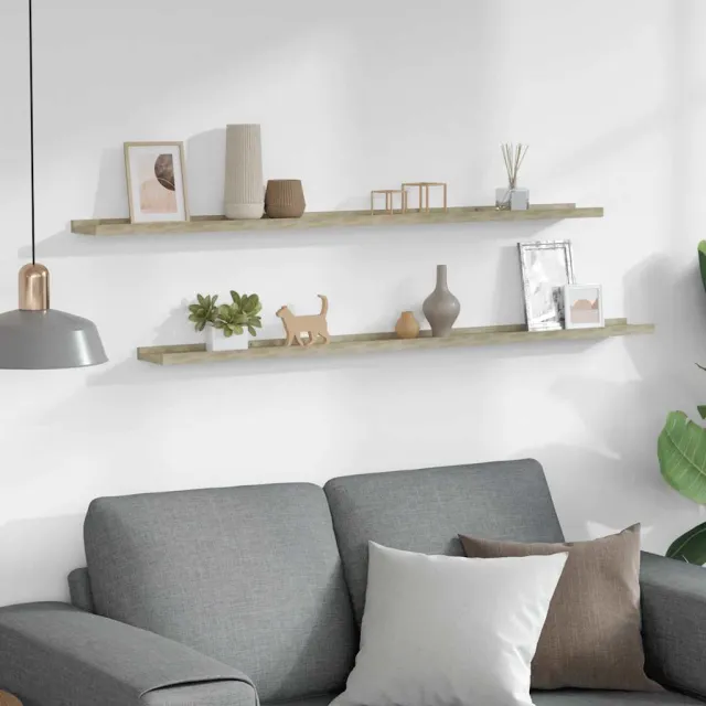 Étagères murales 2 pcs chêne sonoma 115x9x3 cm