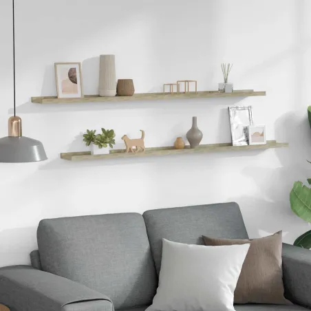 Étagères murales 2 pcs chêne sonoma 115x9x3 cm