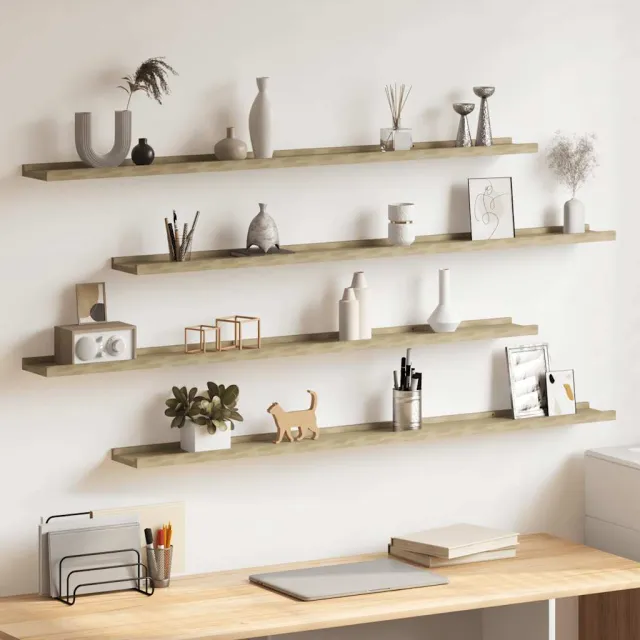 Étagères murales 4 pcs chêne sonoma 115x9x3 cm