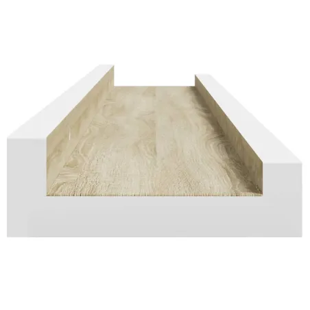 Étagères murales 4 pcs blanc et chêne sonoma 60x9x3 cm