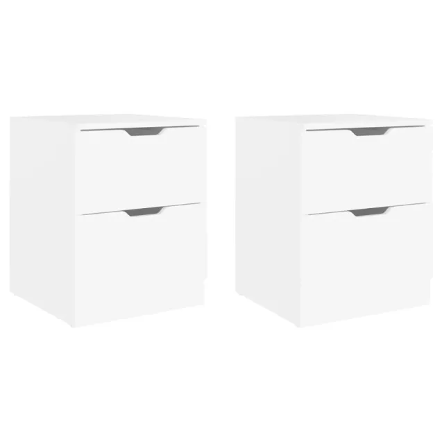 Tables de chevet 2 pcs blanc 40x40x50 cm bois d’ingénierie