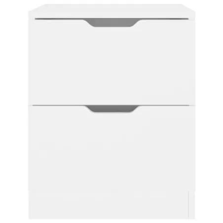 Tables de chevet 2 pcs blanc 40x40x50 cm bois d’ingénierie