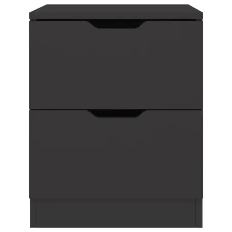 Tables de chevet 2 pcs noir 40x40x50 cm bois d’ingénierie