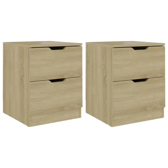Tables de chevet 2 pcs chêne sonoma 40x40x50 cm bois ingénierie