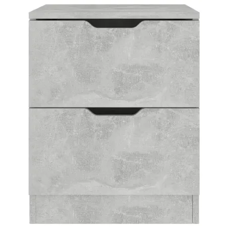 Table de chevet gris béton 40x40x50 cm bois d’ingénierie