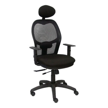 Sedia Ufficio con Poggiatesta Jorquera Piqueras y Crespo I840CTK Nero