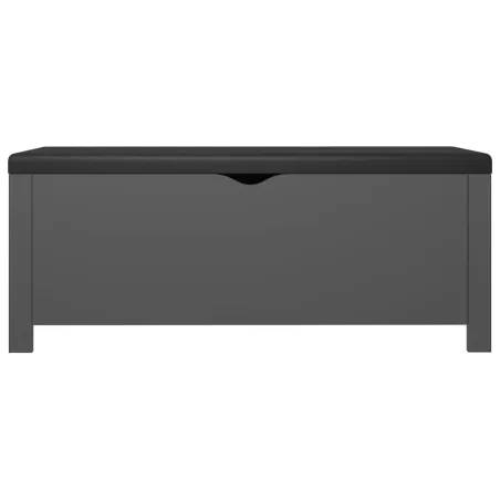 Boîte de rangement et coussin Gris 105x40x45 cm Bois ingénierie