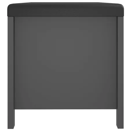 Boîte de rangement et coussin Gris 105x40x45 cm Bois ingénierie