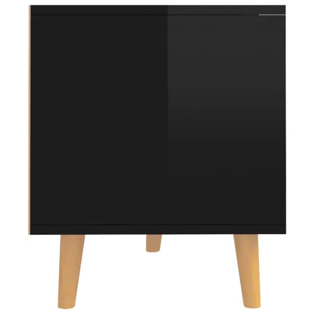 Meuble TV noir brillant 90x40x48,5 cm bois d'ingénierie