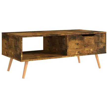 Table basse Chêne fumé 100x49,5x43 cm Bois d'ingénierie 2