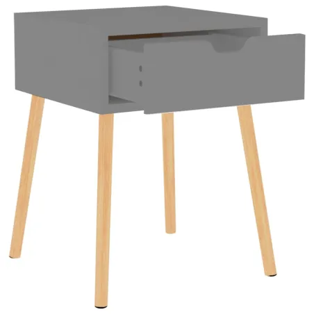 Tables de chevet 2 pcs Gris 40x40x56 cm Bois d'ingénierie