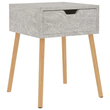 Table de chevet Gris béton 40x40x56 cm Bois d'ingénierie 2