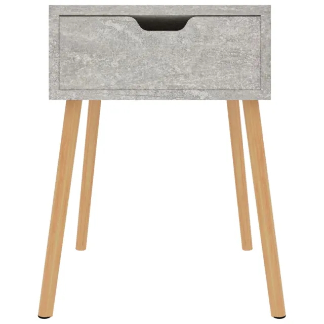 Table de chevet Gris béton 40x40x56 cm Bois d'ingénierie