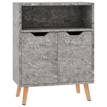 Buffet gris béton 60x30x72 cm bois d'ingénierie 2