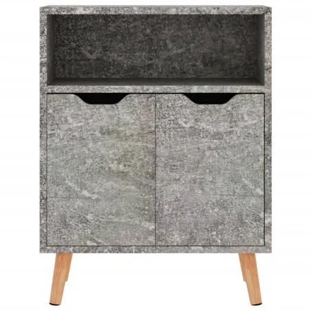 Buffet gris béton 60x30x72 cm bois d'ingénierie