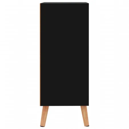 Buffet noir brillant 60x30x72 cm bois d'ingénierie