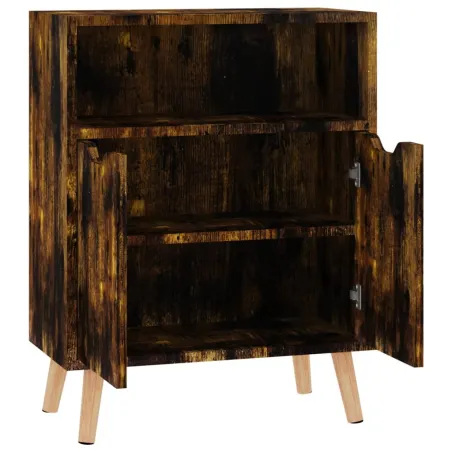 Buffet chêne fumé 60x30x72 cm bois d'ingénierie